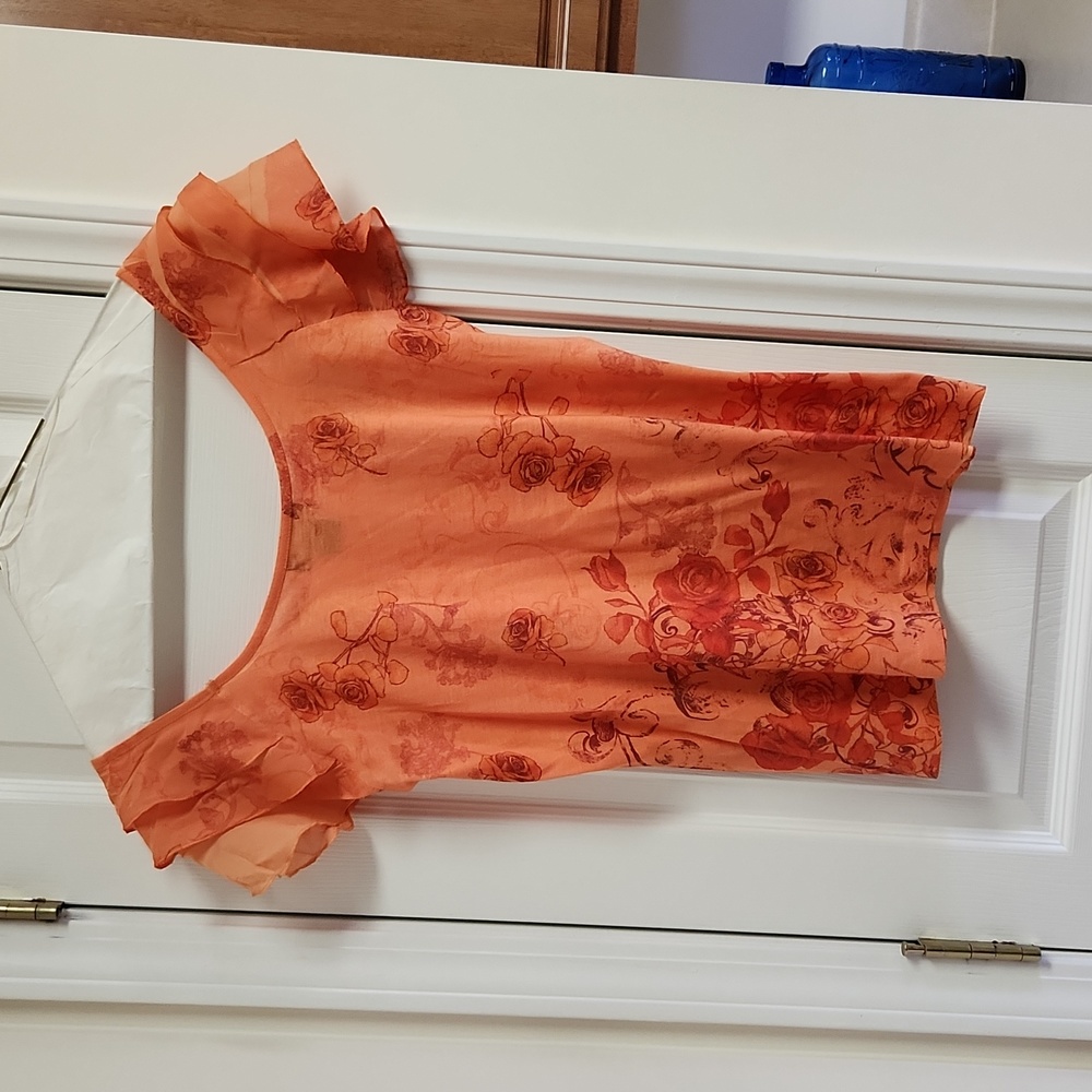 Jane Ashley orange top - Picture 2 of 4